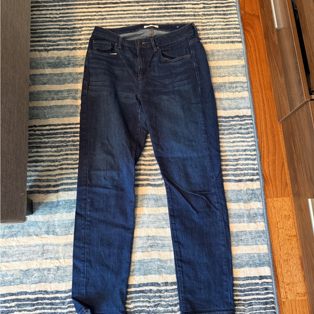 LOFT Men's Slim Straight Dark Blue Jeans